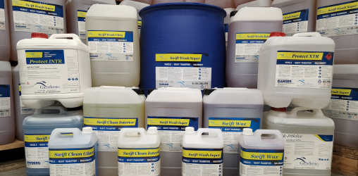 Containers of all sizes for Gazelle Pro Chemicals