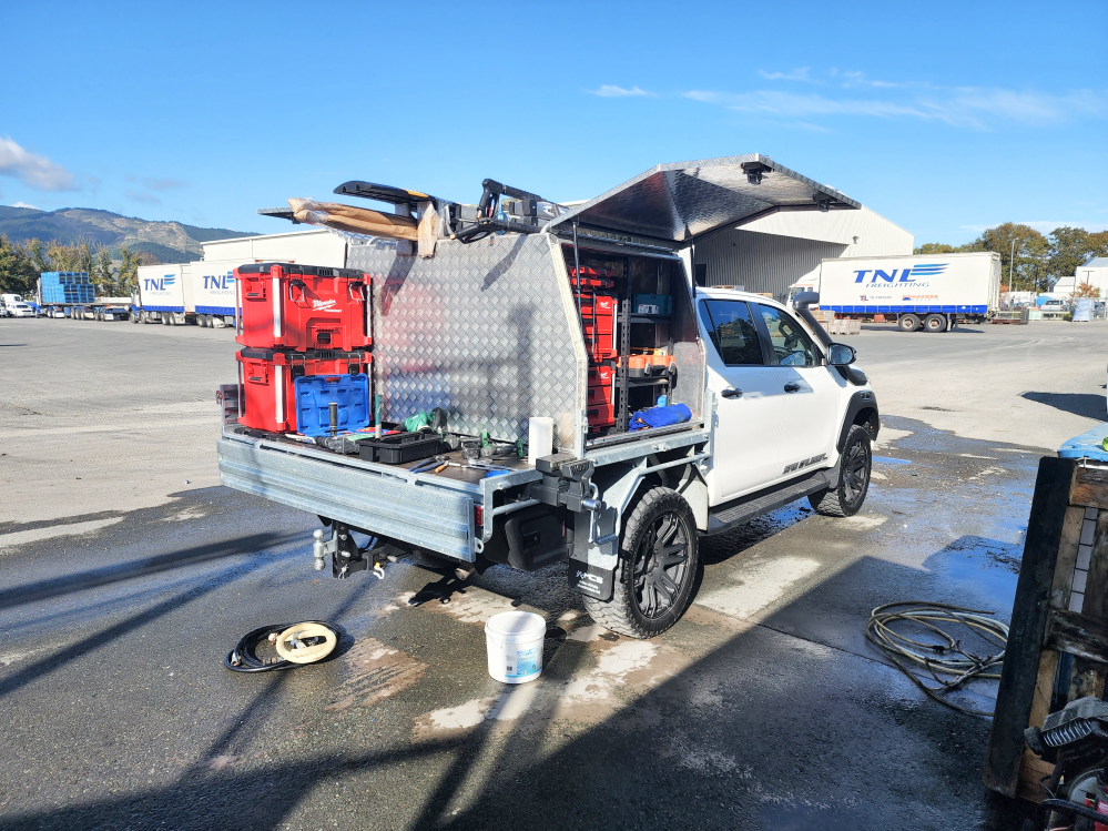 Ute with Gazelle Pro cleaning equipment on board